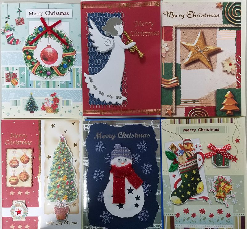 Assorted Handmade Christmas Cards, Assorted