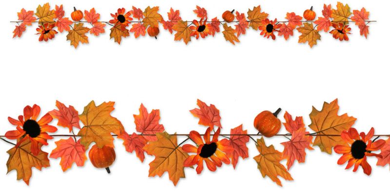 Autumn Garland - Fall Colors, Polyester, 6'