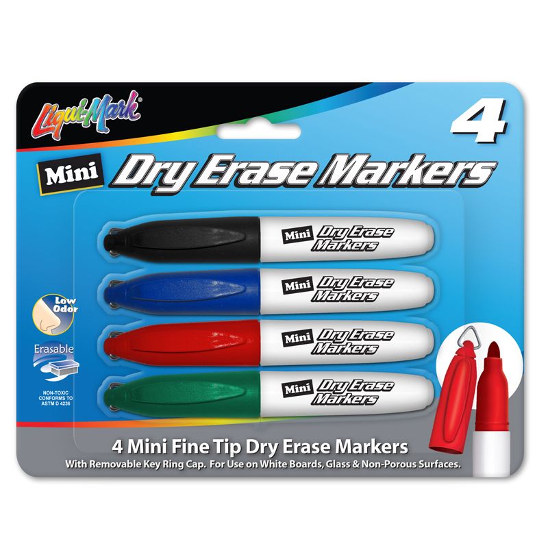 Mini Dry Erase Markers - Keychain, Non-Toxic