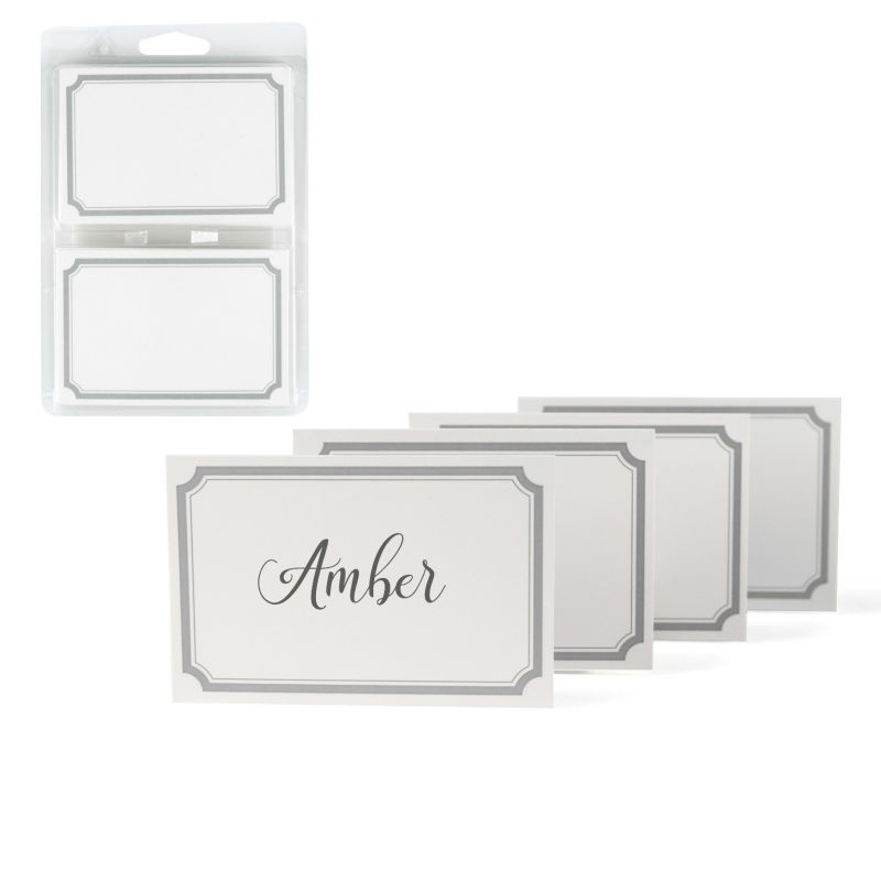 30 Count Place Setting Cards With Silver Trim