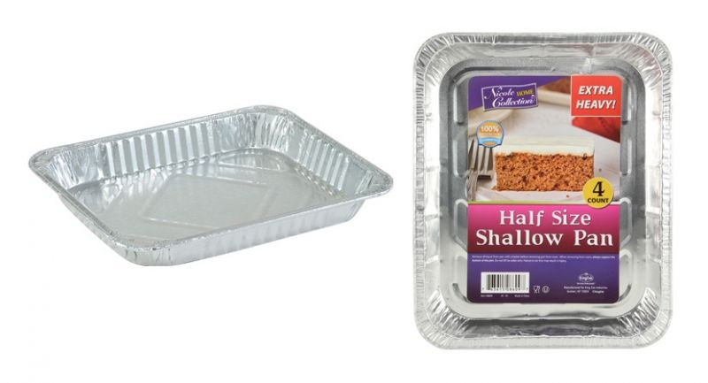 Banded - Half Size Shallow Aluminum Pan - 4-Packs - Nicole Home Collection