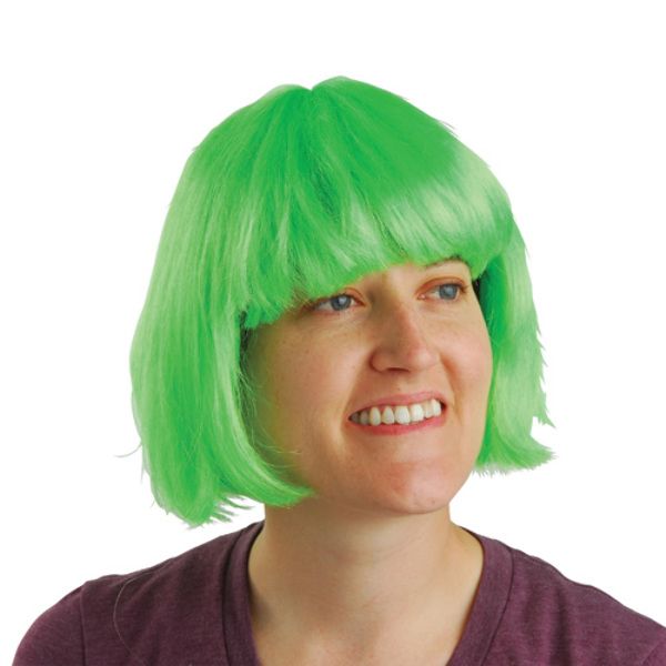 Green Mod Costume Wig