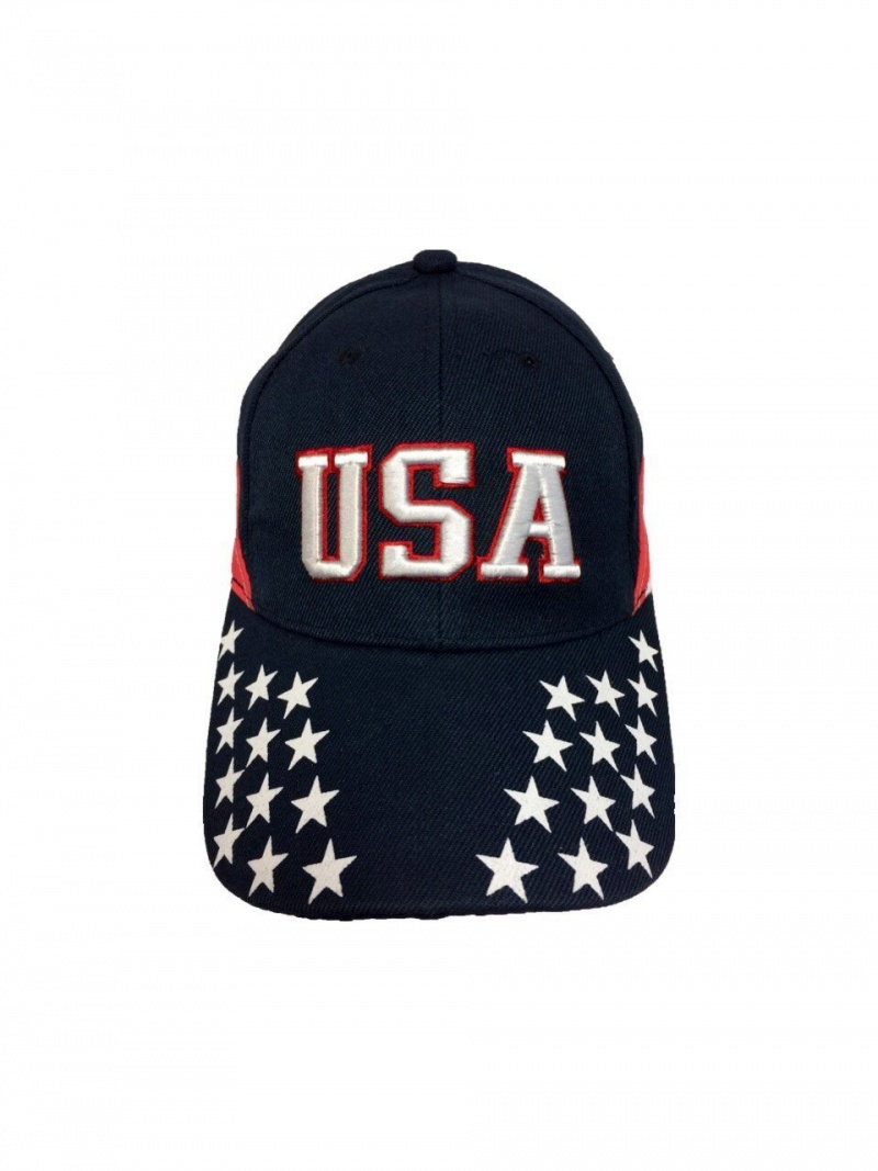 Usa Adjustable Baseball Hat With Stars Stripes