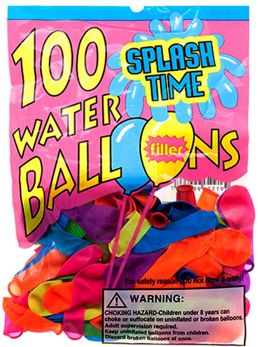 Water Balloons With Filler - 100 Pack, Assorted