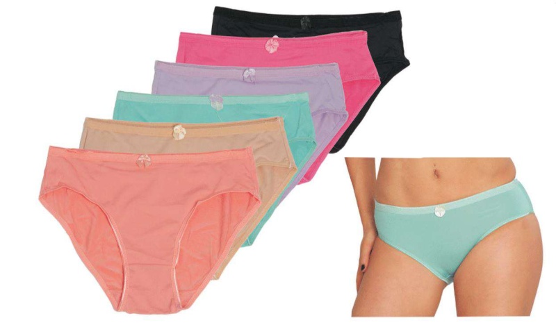 Women's Bikini Cut Panties - Assorted Colors, Sizes 8-10