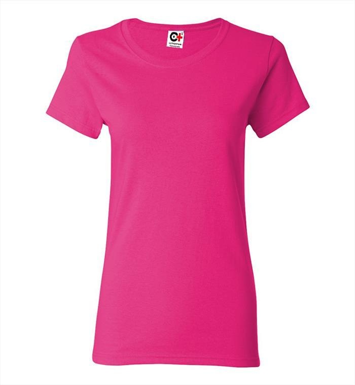 Cotton Plus Women's Spandex T-Shirt -Heliconia - 2x