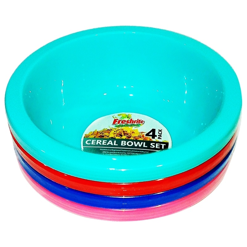 Cereal Bowl Sets - Assorted Colors, 4 Pack