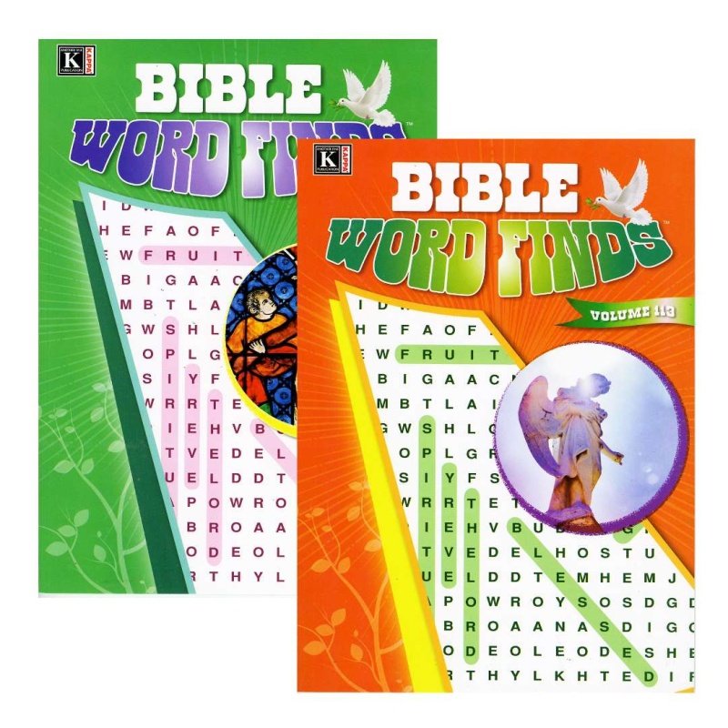 Bible Word Finds Puzzle Books - 96 Pages, 8" X 11"
