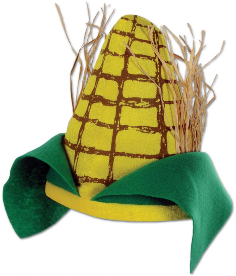 Plush Corn Cob Hat