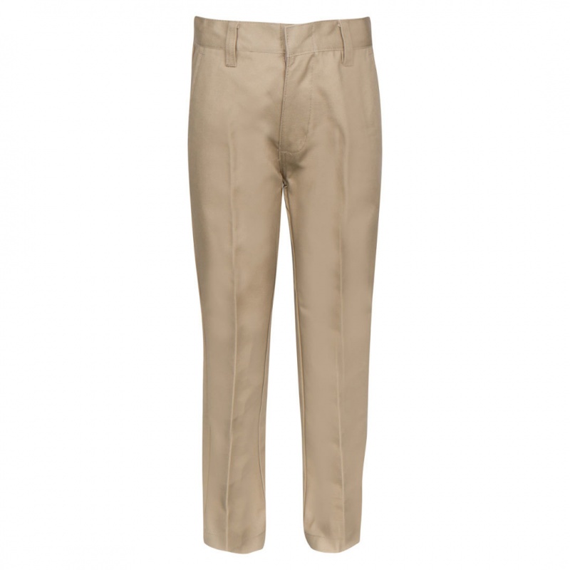 Premium Khaki Boys' Husky Uniform Pants - Size 8h