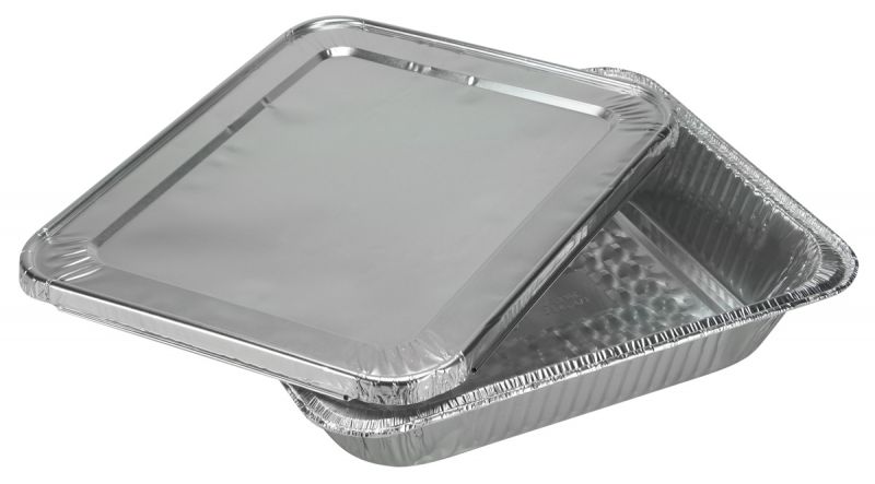 Half Size Deep Aluminum Pan With Lid - 2-Packs - Nicole Home Collection