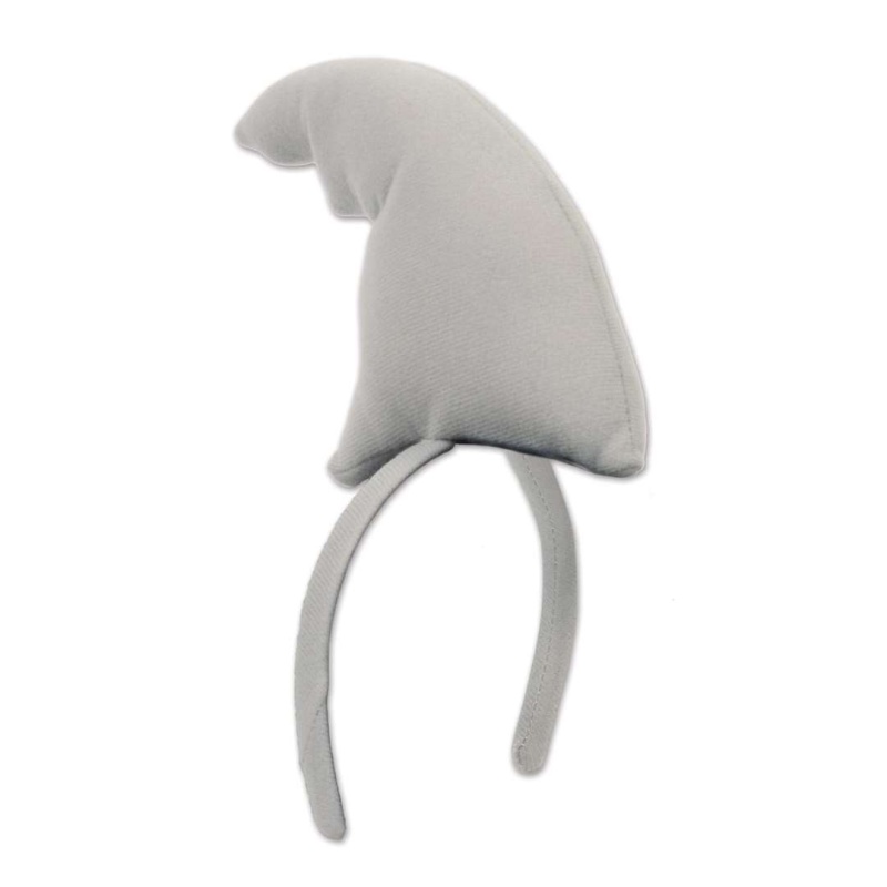 Shark Fin Headband - Grey, Plush