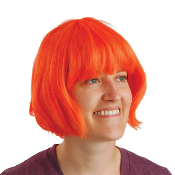 Orange Mod Costume Wig