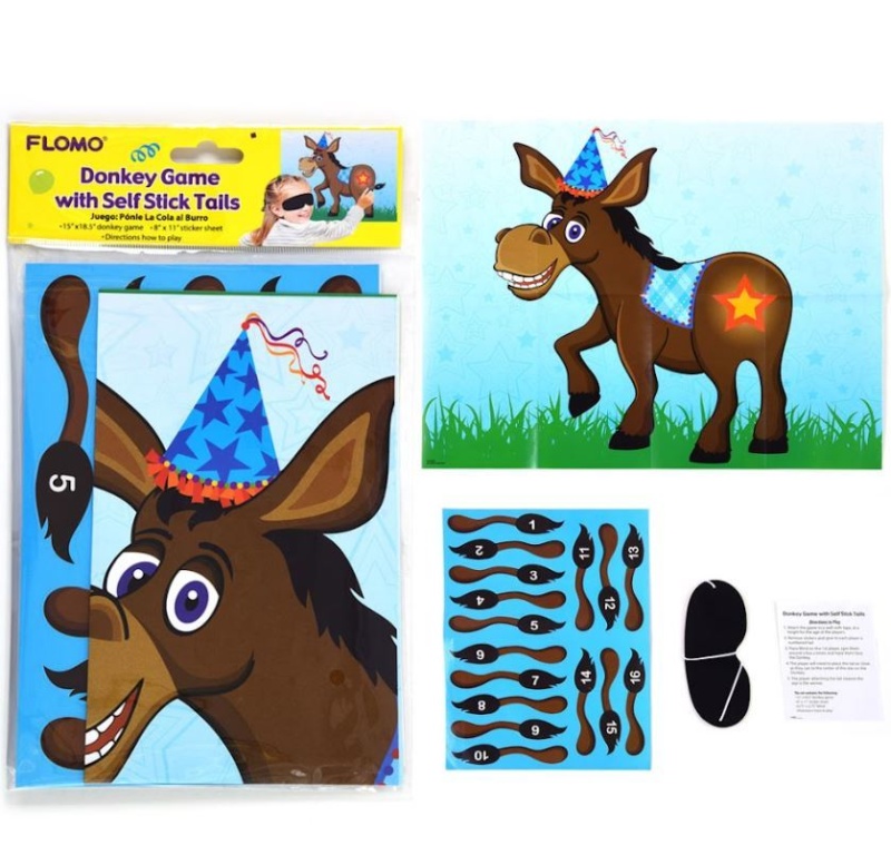 Pin The Horn On The Donkey Party Game Set - 15" X 18.5"
