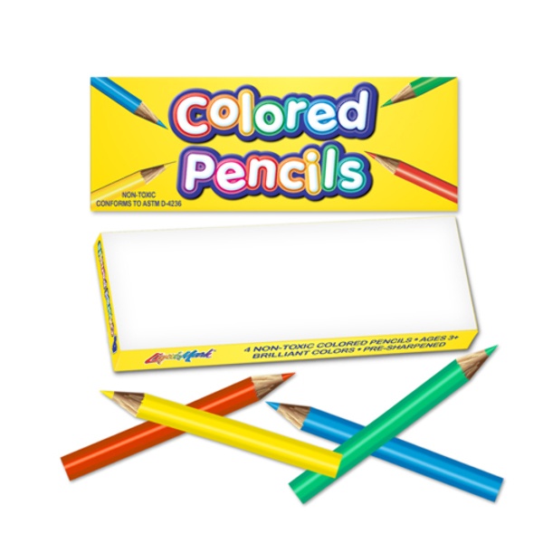 Mini Colored Pencils - 4 Count, Pre-Sharpened