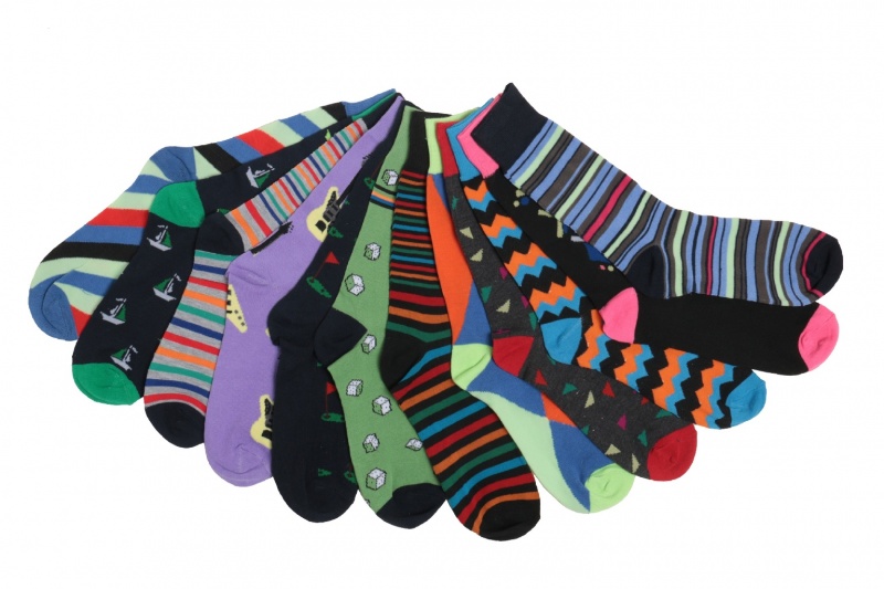 Men's Patterned Dress Socks - Size 10-13