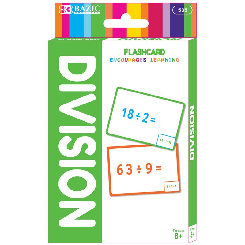 Division Flashcards - 24 Packs