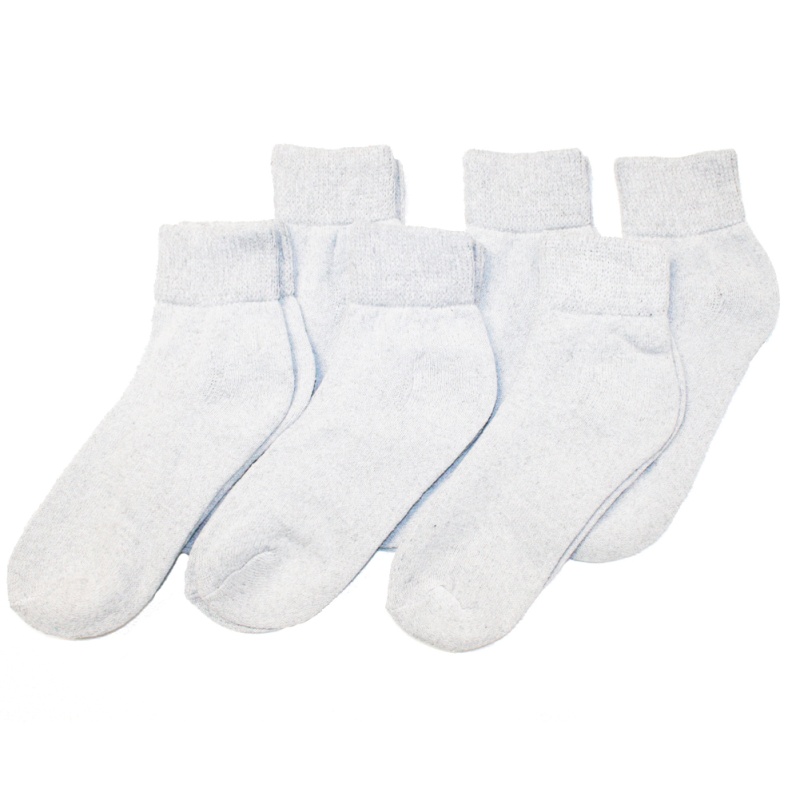 Men's Low Cut Trainer Socks - White, 10-13
