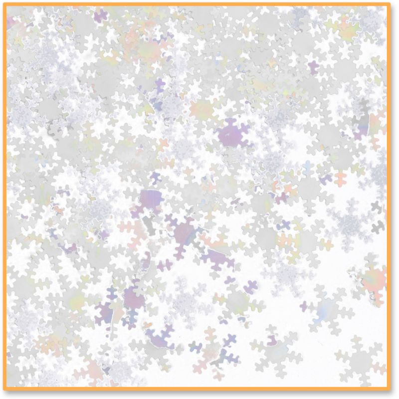 Iridescent Snowflakes Confetti - 0.5 Oz, Winter Theme