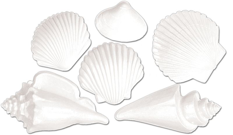 White Plastic Seashells