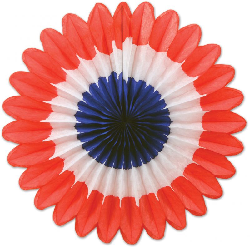 Mini Tissue Fans - Red, White, Blue