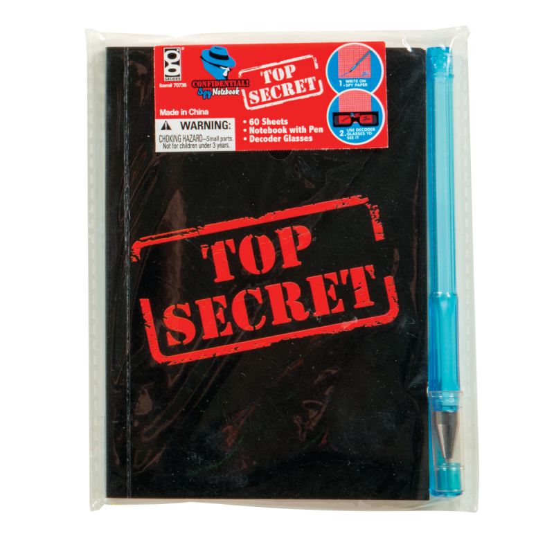 Top Secret Spy Notebook Sets - Decoder Glasses Pen