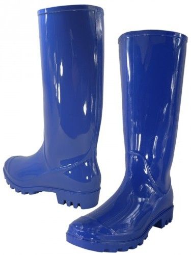 Women's Rain Boots - Blue, Rubber, Size 6-11