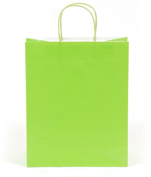 Bright Lime Green Narrow Medium Gift Bag