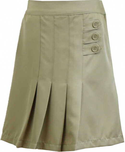 Girls' Uniform Skorts - Size 7-14 - Khaki