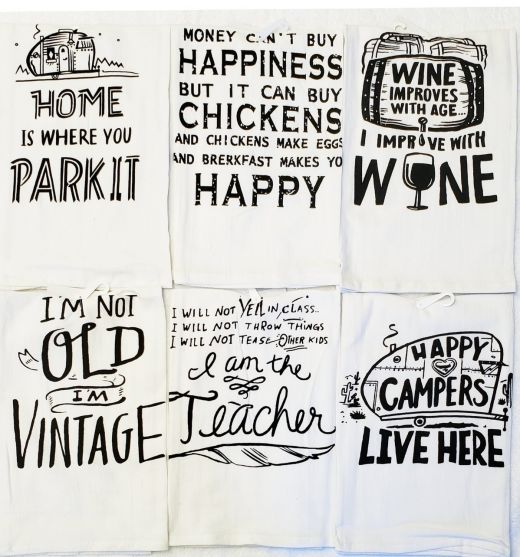 Printed Flour Sack Towels - 24 x 25