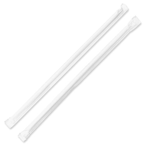 Individually Wrapped Straws - 7-3/4" Straight Translucent Straws, 500/Pk