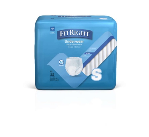 Adult Disposable Underwear - Classic, Small, 22 Pack