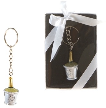 Party Gift Key Chain - Champagne Bottle In Bucket Of Ice