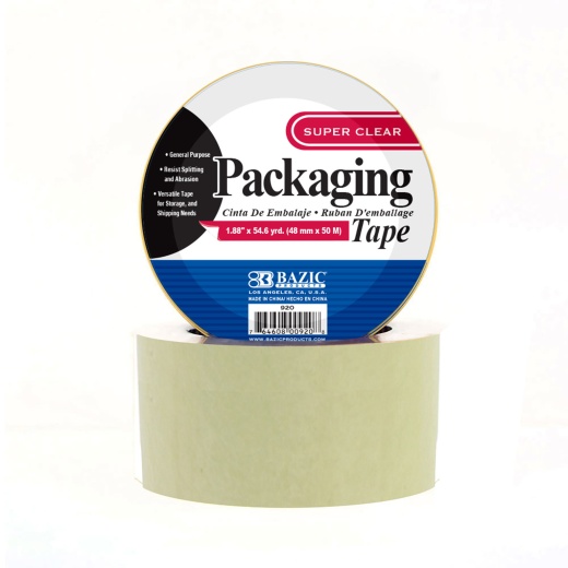 Clear Packing Tape - 1.88" X 54.6 Yards - Durable and Water-Resistant