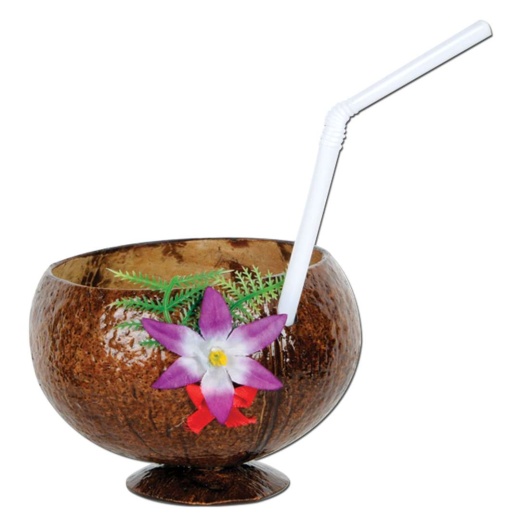 Coconut Party Cups - Brown, 10 Oz