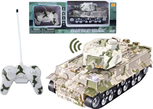 Toy Battle Tanks - Radio Controlled, Camouflage, 11"