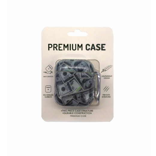 Wireless Earbuds Protective Case - Money Design, Anti-Shock