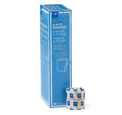 Elastic Bandage 2 x 5 Yds, 10 Pack - Low Compression Bandages
