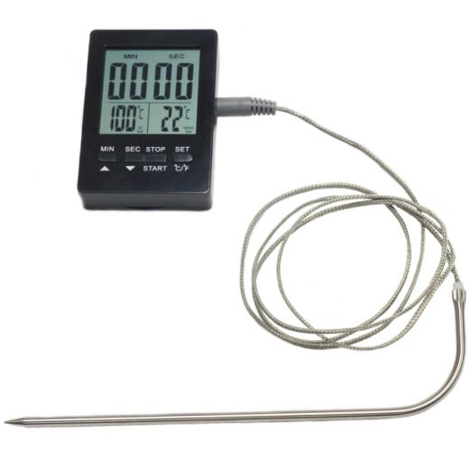Digital Thermometer - Timer, Probe - Cooking Made Easy