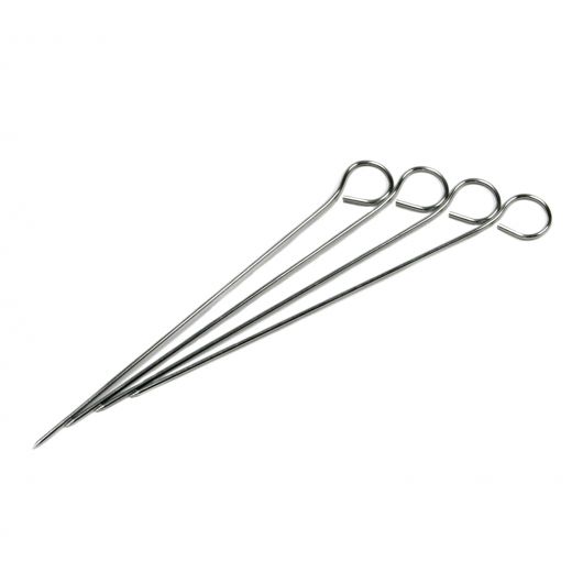 9" Reusable BBQ Skewers - Stainless Steel Shish Kabob Skewers