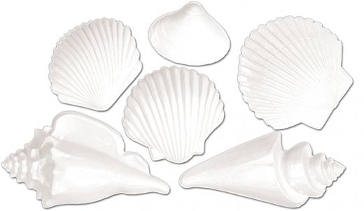 Plastic Seashell Decorations - 7.5-15.75"