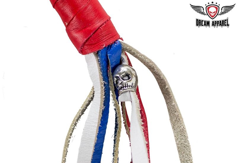 Red, White & Blue Get Back Whip For Motorcycles