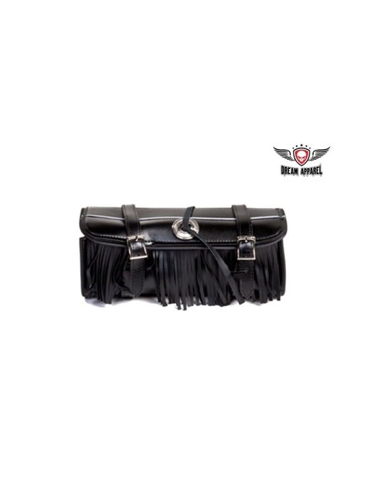 Dream Apparel 12" Pvc Motorcycle Tool Bag With Fringes & Uv Protection
