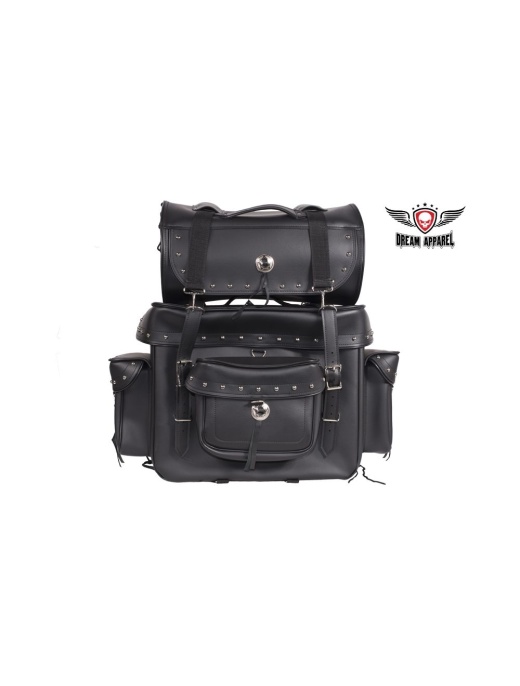 Big Motorcycle Sissy Bar Bag with Studs