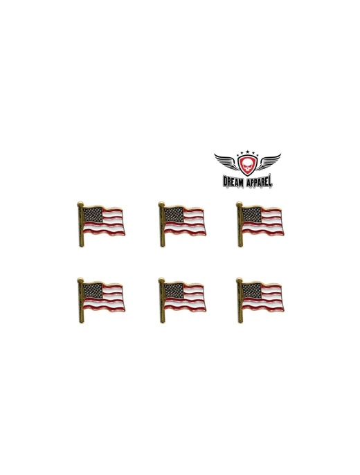 1" Golden American Flag Pin - Show Your Patriotism with Style