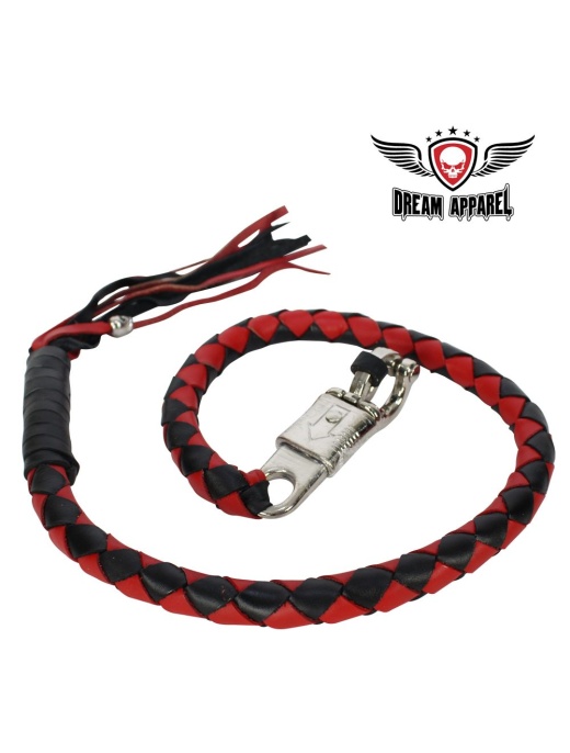 36" Black And Red Get Back Whip