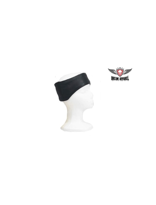 Leather Band with Velcro Strap that Covers Forehead & Ears