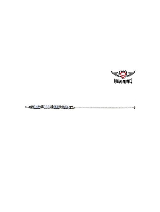 Womens Belt With Beads & Art Work - White Chain Belt