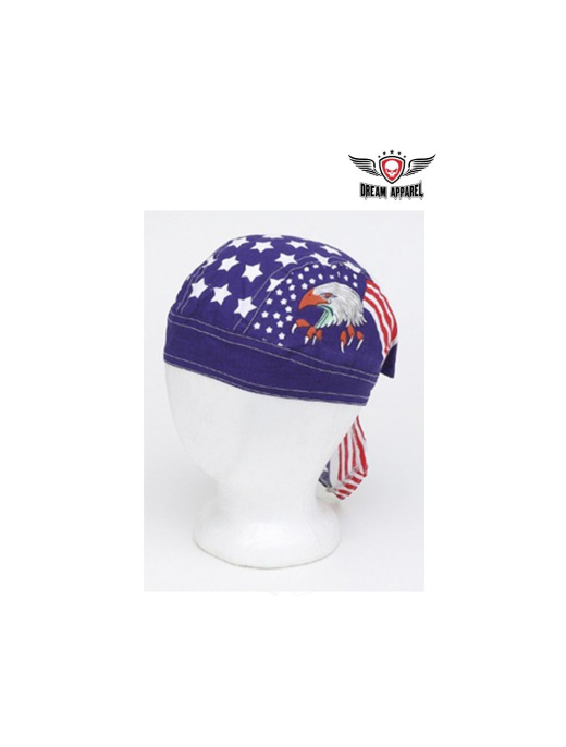 Cotton Skull Cap with Eagle, Stars & Stripes - 12Pcs/Pack
