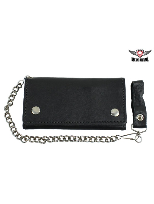 Motorcycle Black Naked Cowhide Wallet